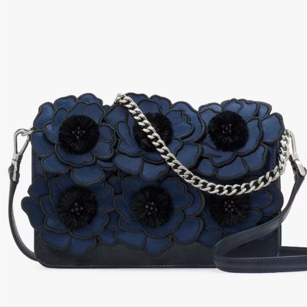 NEW Kate Spade Unique 3D Floral Crossbody Bag or Clutch Purse - NWT $329